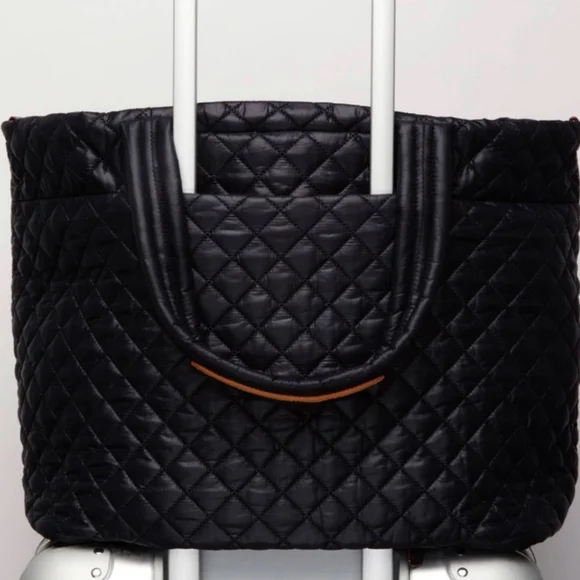 MZ Wallace Black Large Metro Tote Deluxe - with Luggage Opening - Picture 2 of 15